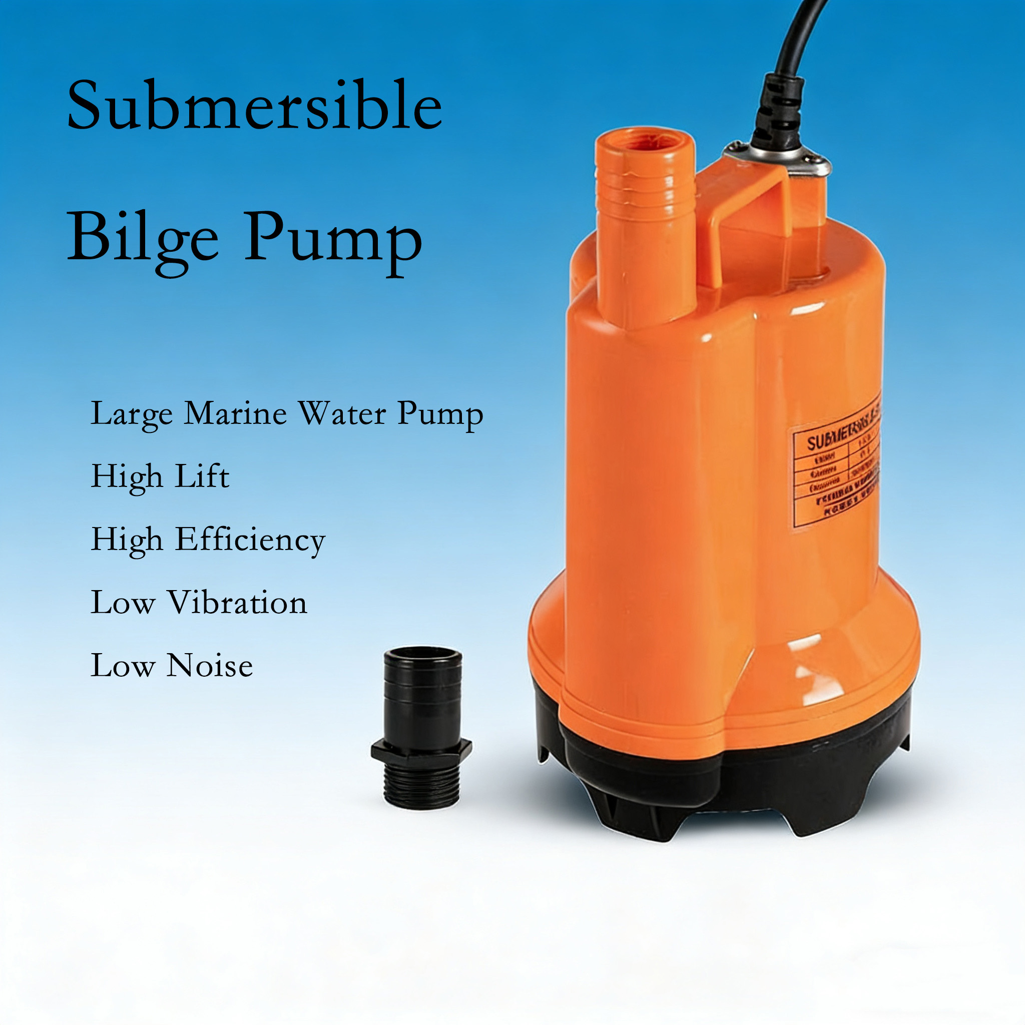 Fishing Boat Bilge Pump - مضخة مياه غاطسة 12 فولت تيار