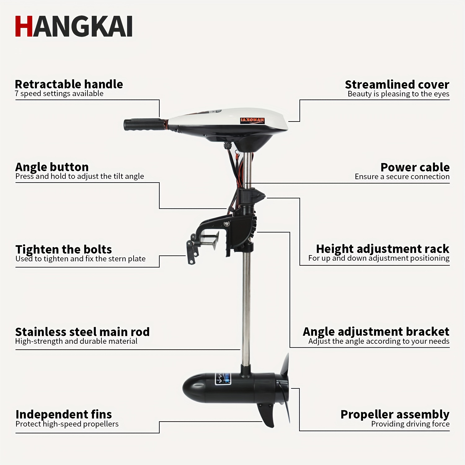 محرك التصيد الكهربائي KOETSU H - مراجعة Fishing Boat Outboard Motor وسعره